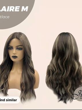 JB Extension Claire M Wavy Lace Front Wig - Ash Brown with Blonde Highlights